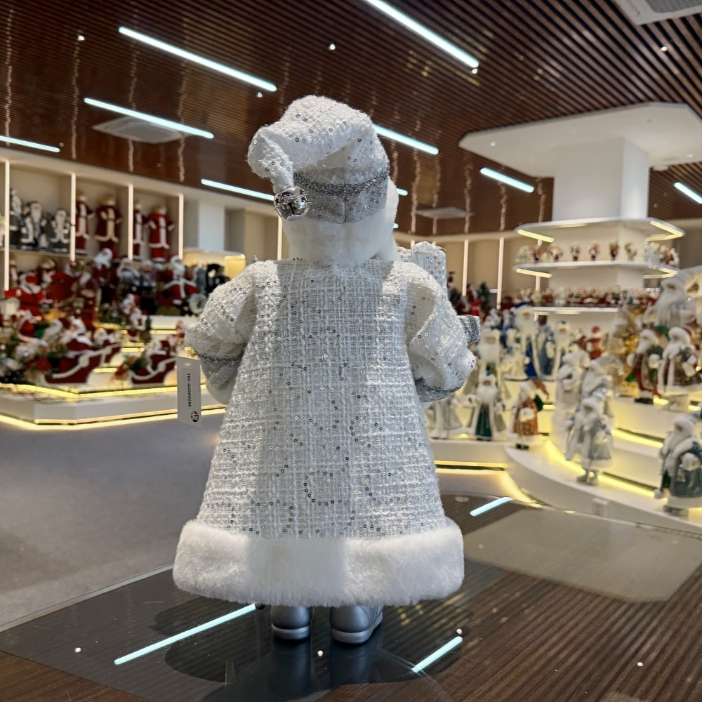 45cm Xmas Handmade Luxury Santa Claus Doll with Christmas Gift Box Handicraft Santa Claus Indoor Decoration