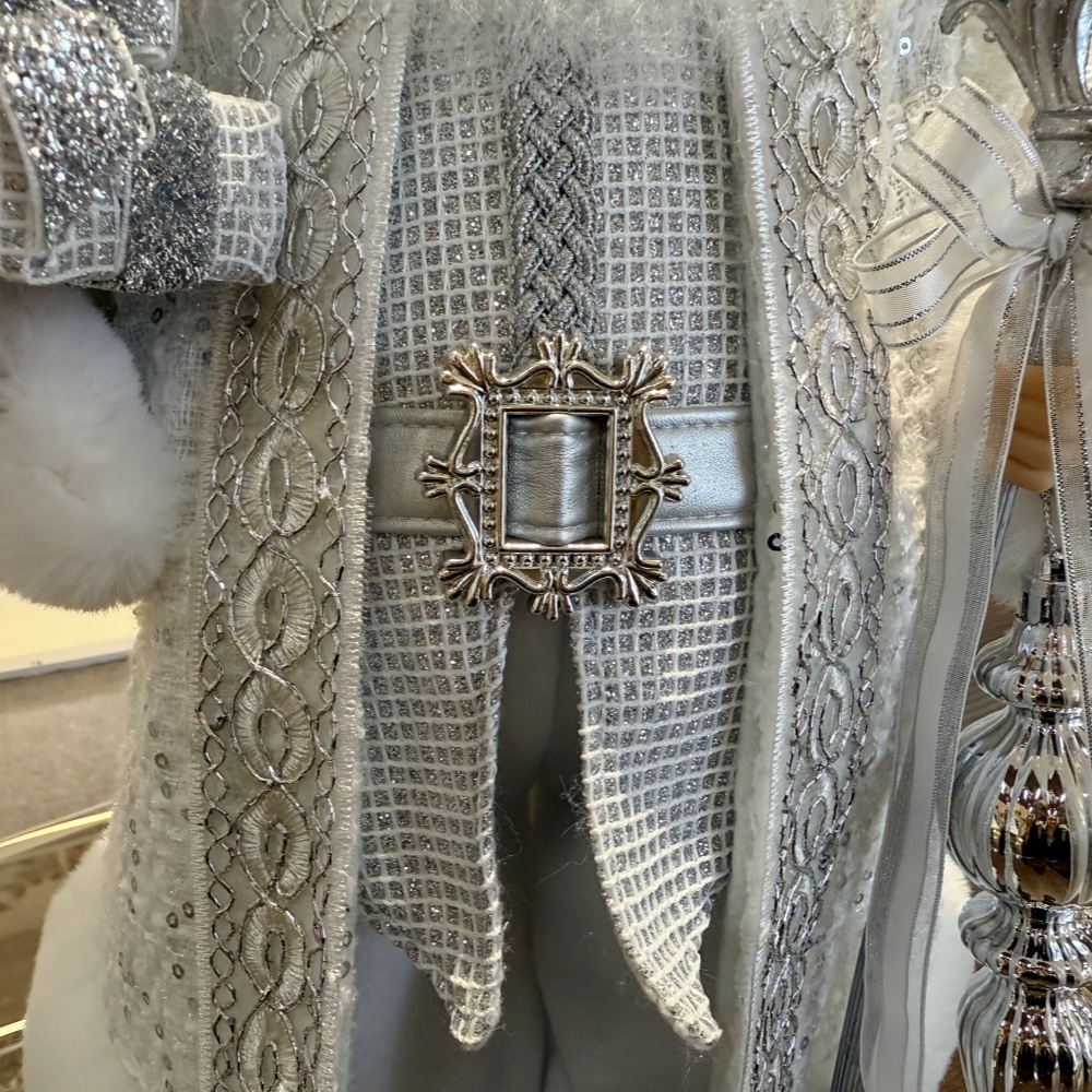 45cm Xmas Handmade Luxury Santa Claus Doll with Christmas Gift Box Handicraft Santa Claus Indoor Decoration