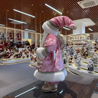 45cm Xmas Handmade Luxury Santa Claus Doll with Christmas Gift Bag And Balls Handicraft Santa Claus Indoor Decoration