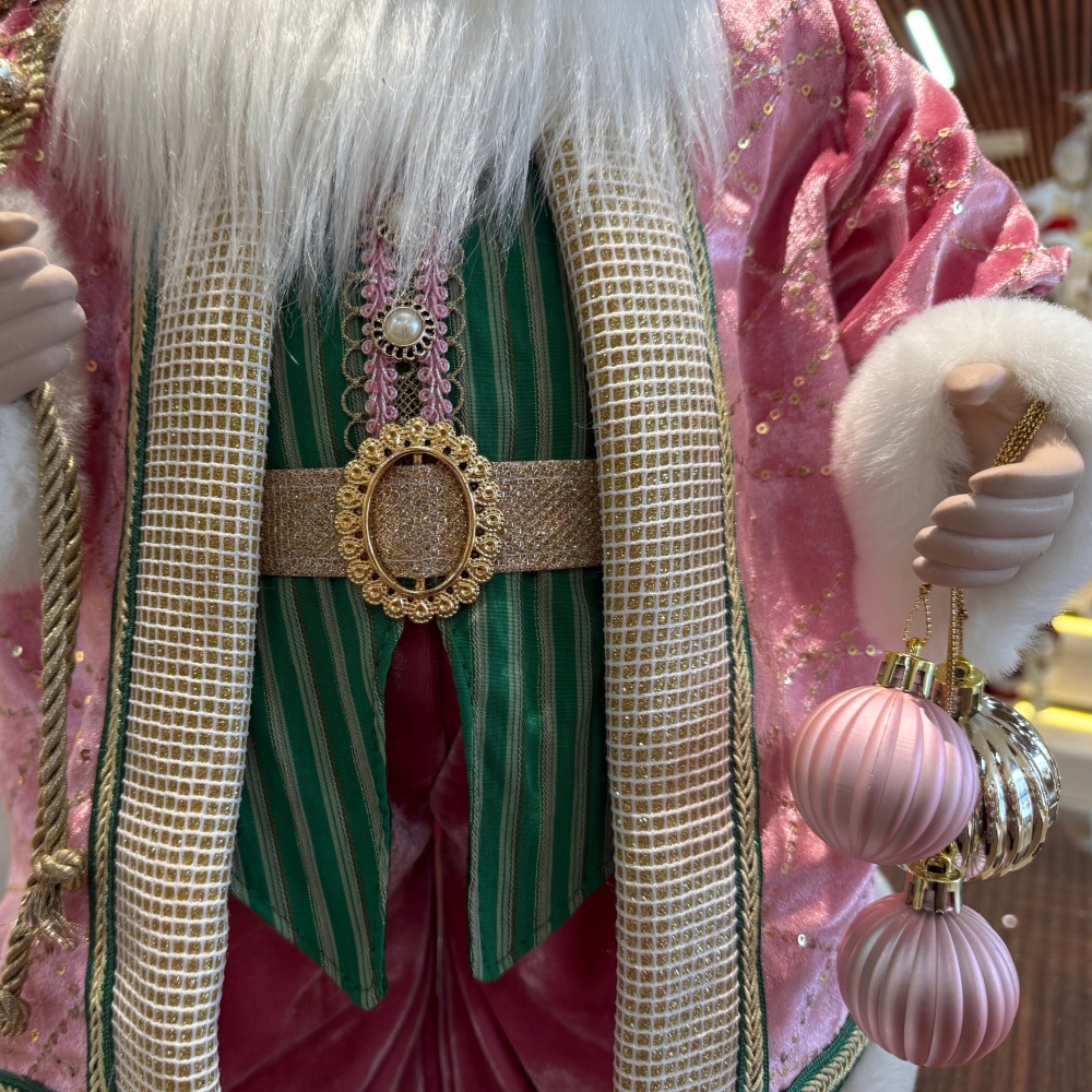 45cm Xmas Handmade Luxury Santa Claus Doll with Christmas Gift Bag And Balls Handicraft Santa Claus Indoor Decoration