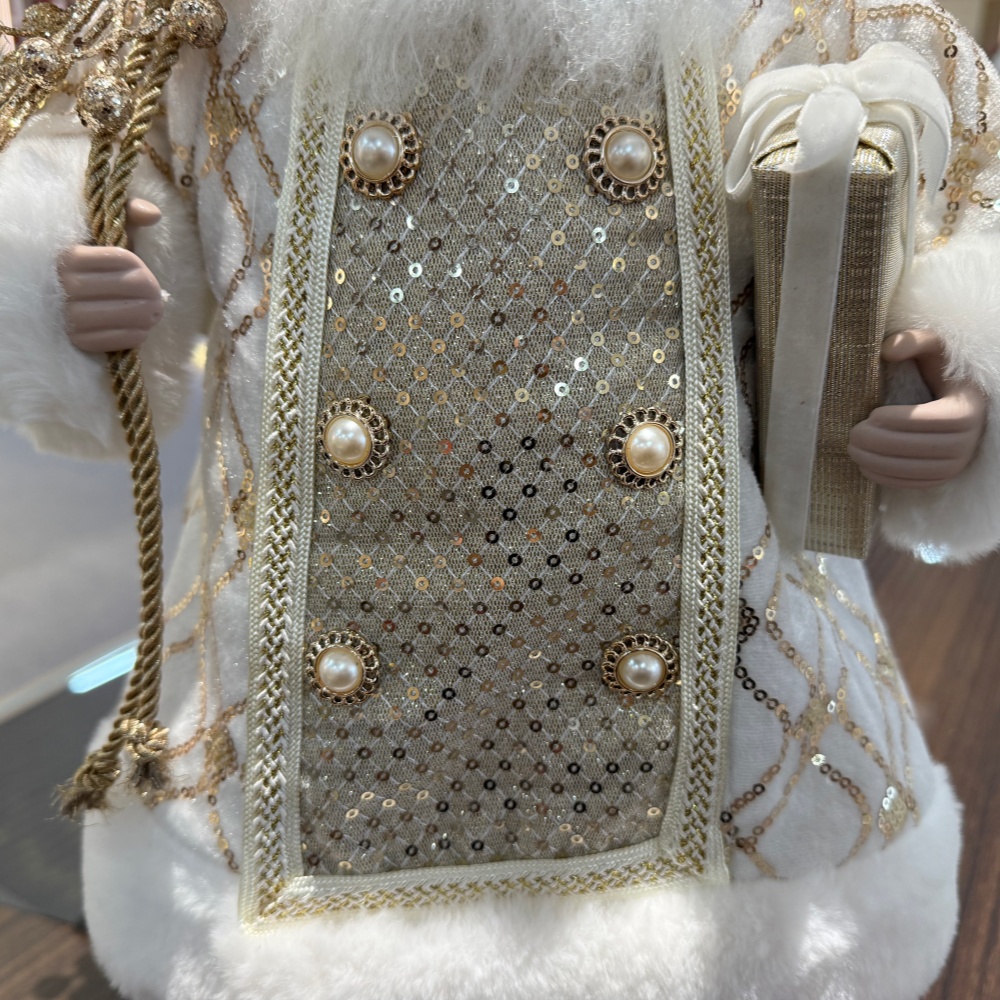 45cm Xmas Handmade Luxury Santa Claus Doll with Christmas Gift Bag And Box Handicraft Plush Santa Claus Indoor Decoration