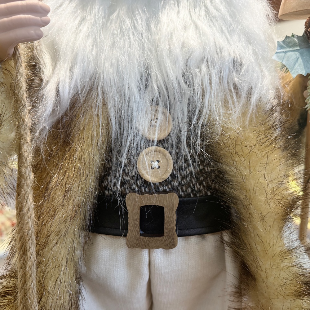 45cm Xmas Handmade Luxury Santa Claus Doll with Christmas Gift Bag Handicraft Plush Santa Claus Indoor Decoration