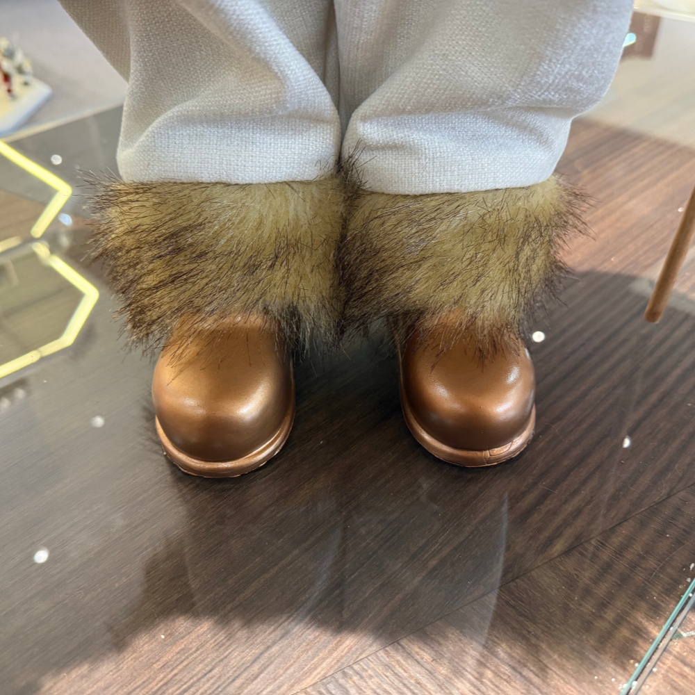 45cm Xmas Handmade Luxury Santa Claus Doll with Christmas Gift Bag Handicraft Plush Santa Claus Indoor Decoration