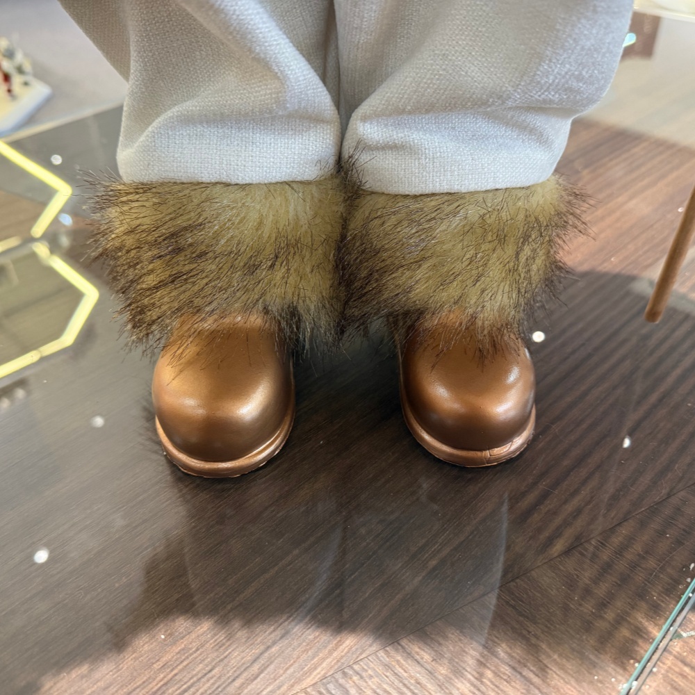 45cm Xmas Handmade Luxury Santa Claus Doll with Christmas Gift Bag Handicraft Plush Santa Claus Indoor Decoration