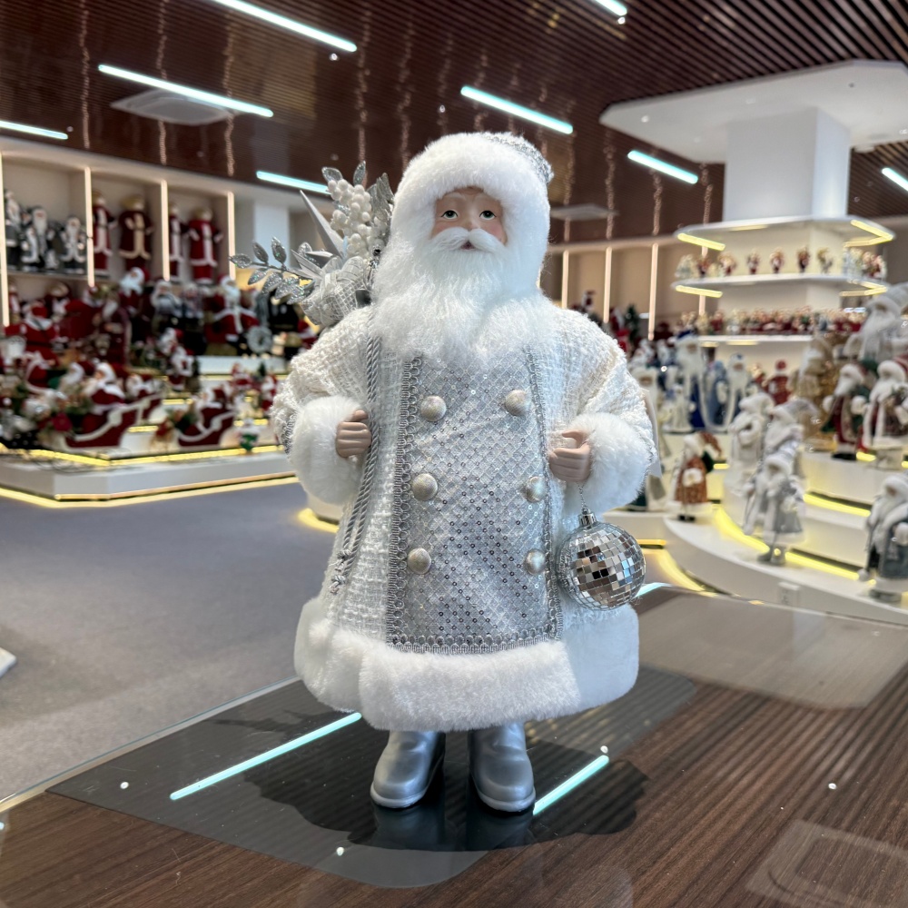 45cm Xmas Handmade Luxury Santa Claus Doll with Christmas Ball And Gift Bag Handicraft Santa Claus Indoor Decoration