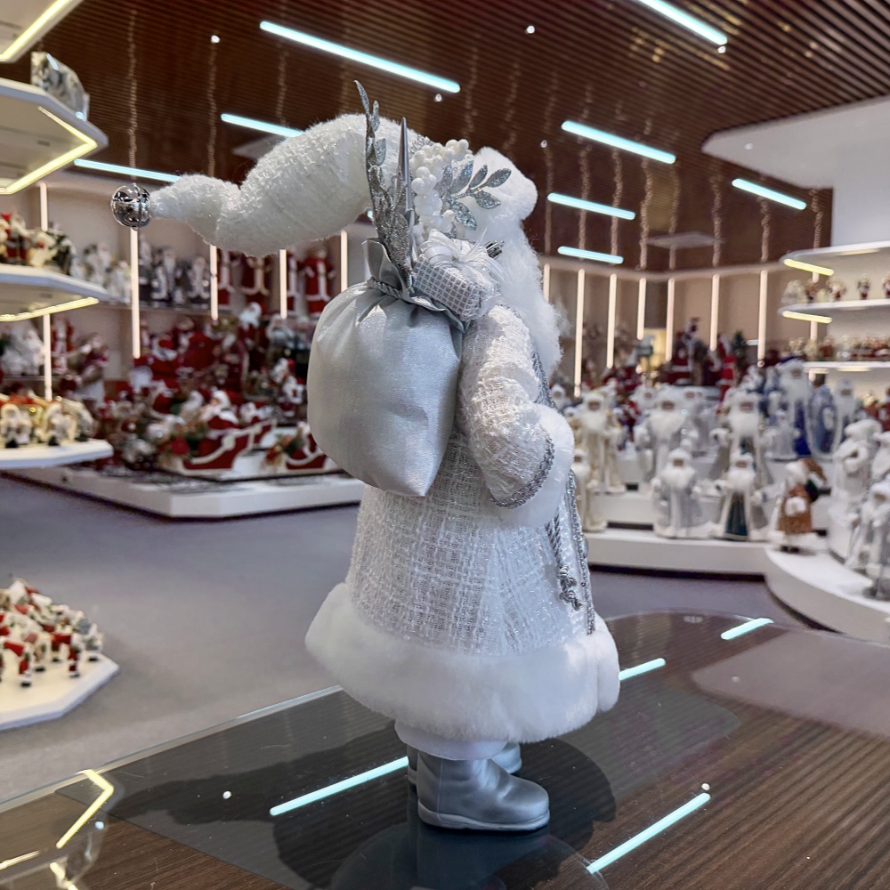 45cm Xmas Handmade Luxury Santa Claus Doll with Christmas Ball And Gift Bag Handicraft Santa Claus Indoor Decoration