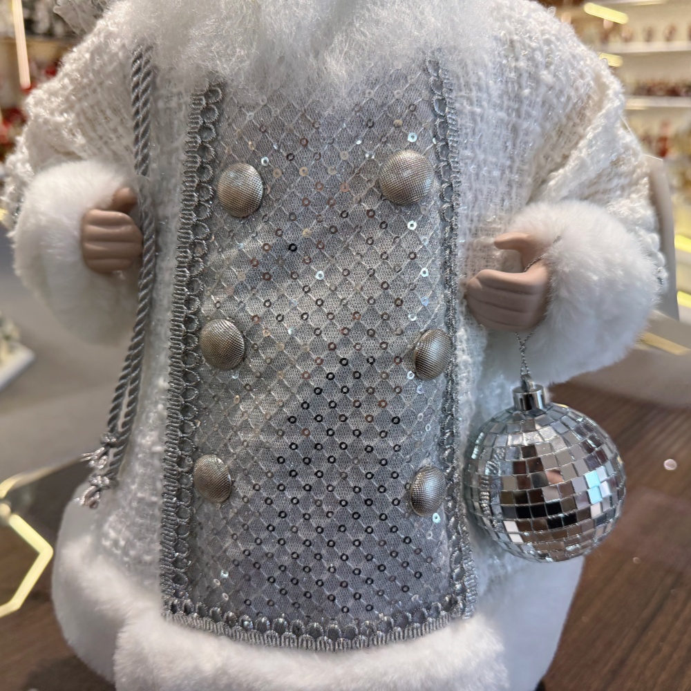 45cm Xmas Handmade Luxury Santa Claus Doll with Christmas Ball And Gift Bag Handicraft Santa Claus Indoor Decoration