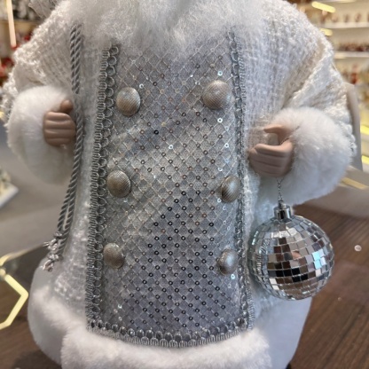 45cm Xmas Handmade Luxury Santa Claus Doll with Christmas Ball And Gift Bag Handicraft Santa Claus Indoor Decoration