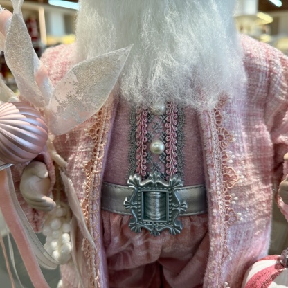 45cm Xmas Handmade Luxury Santa Claus Doll with Christmas Balls Handicraft Plush Santa Claus Indoor Decoration