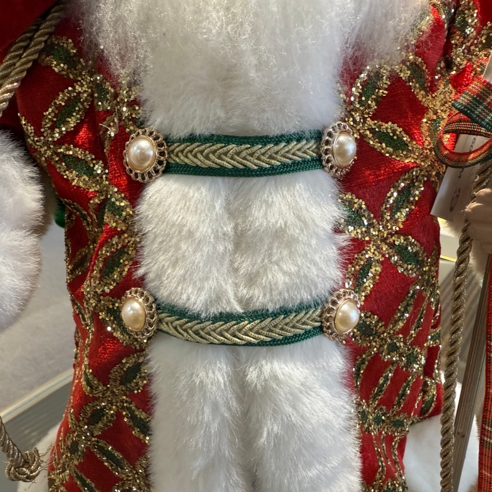 45cm Xmas Handmade Luxury Santa Claus Doll with Christmas Gift Bag Handicraft Santa Claus Indoor Decoration