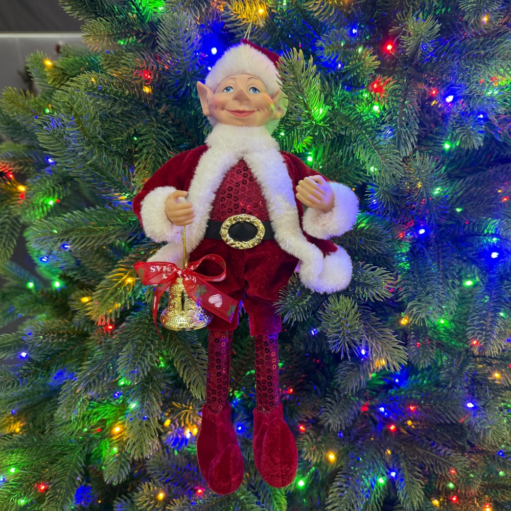 2027 New Style Christmas 30CM Elf Gnome Fabric Pendant Eco Friendly Durable Reusable Indoor Hanging Decor Factory Wholesale