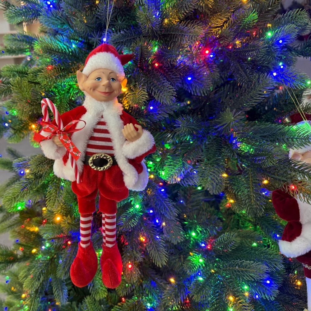 2027 New Style Christmas 30CM Elf Gnome Fabric Pendant Eco Friendly Durable Reusable Indoor Hanging Decor Factory Wholesale