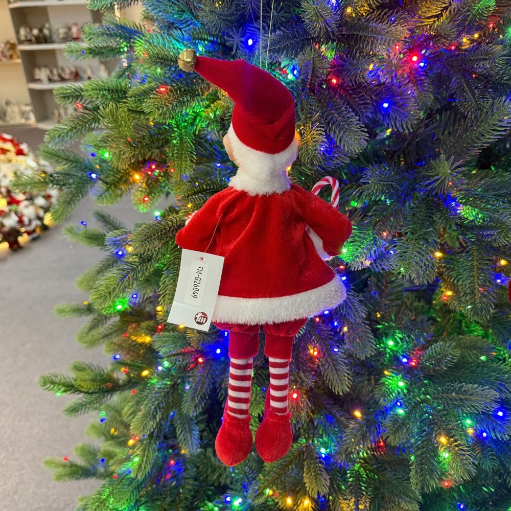 2027 New Style Christmas 30CM Elf Gnome Fabric Pendant Eco Friendly Durable Reusable Indoor Hanging Decor Factory Wholesale