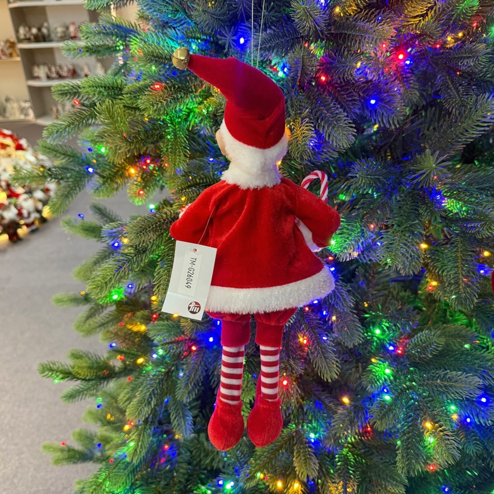 2027 New Style Christmas 30CM Elf Gnome Fabric Pendant Eco Friendly Durable Reusable Indoor Hanging Decor Factory Wholesale