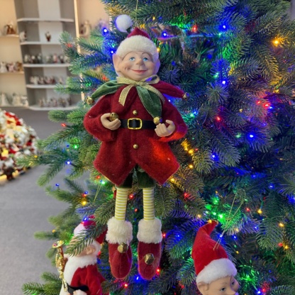 2027 New Style Christmas 30CM Elf Gnome Fabric Pendant Eco Friendly Durable Reusable Indoor Hanging Decor Factory Wholesale