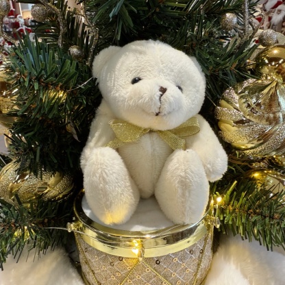 60cm Handmade Christmas LED Present Tree Sack Ornament Tabletop Decoration for Xmas Gifts Home Display Santa Claus Christmas 