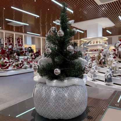 60cm Handmade Christmas LED Present Tree Sack Ornament Tabletop Decoration for Xmas Gifts Home Display Santa Claus Christmas 