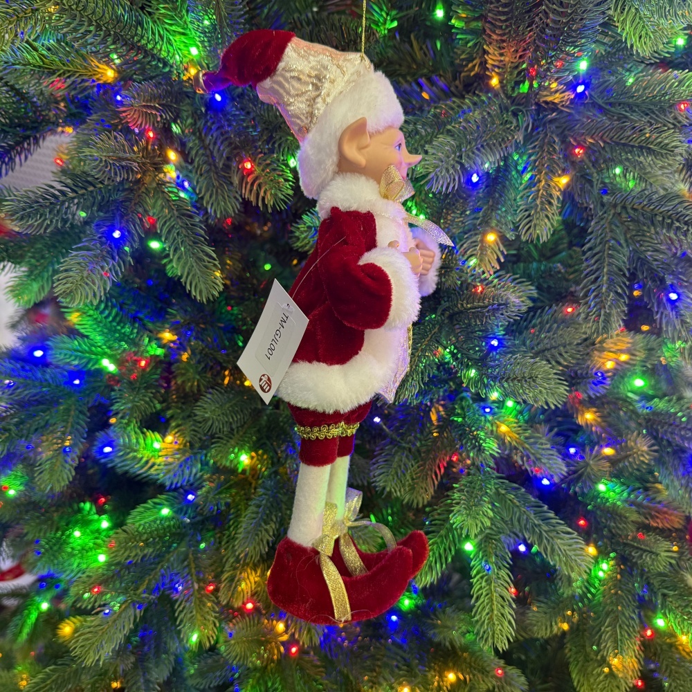 2027 New Style Christmas 30CM Elf Gnome Fabric Pendant Eco Friendly Durable Reusable Indoor Hanging Decor Factory Wholesale