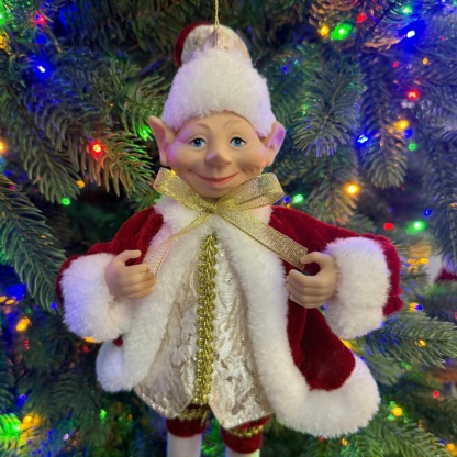 2027 New Style Christmas 30CM Elf Gnome Fabric Pendant Eco Friendly Durable Reusable Indoor Hanging Decor Factory Wholesale