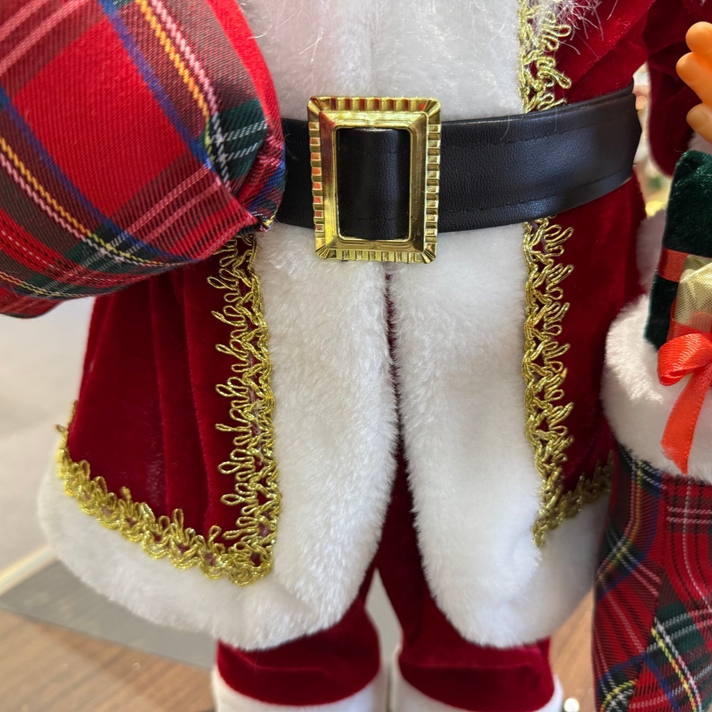 45cm Xmas Handmade Traditional Santa Claus Doll With Christmas Gift Bag And Christmas stocking Handicraft Santa Claus Indoor Decoration