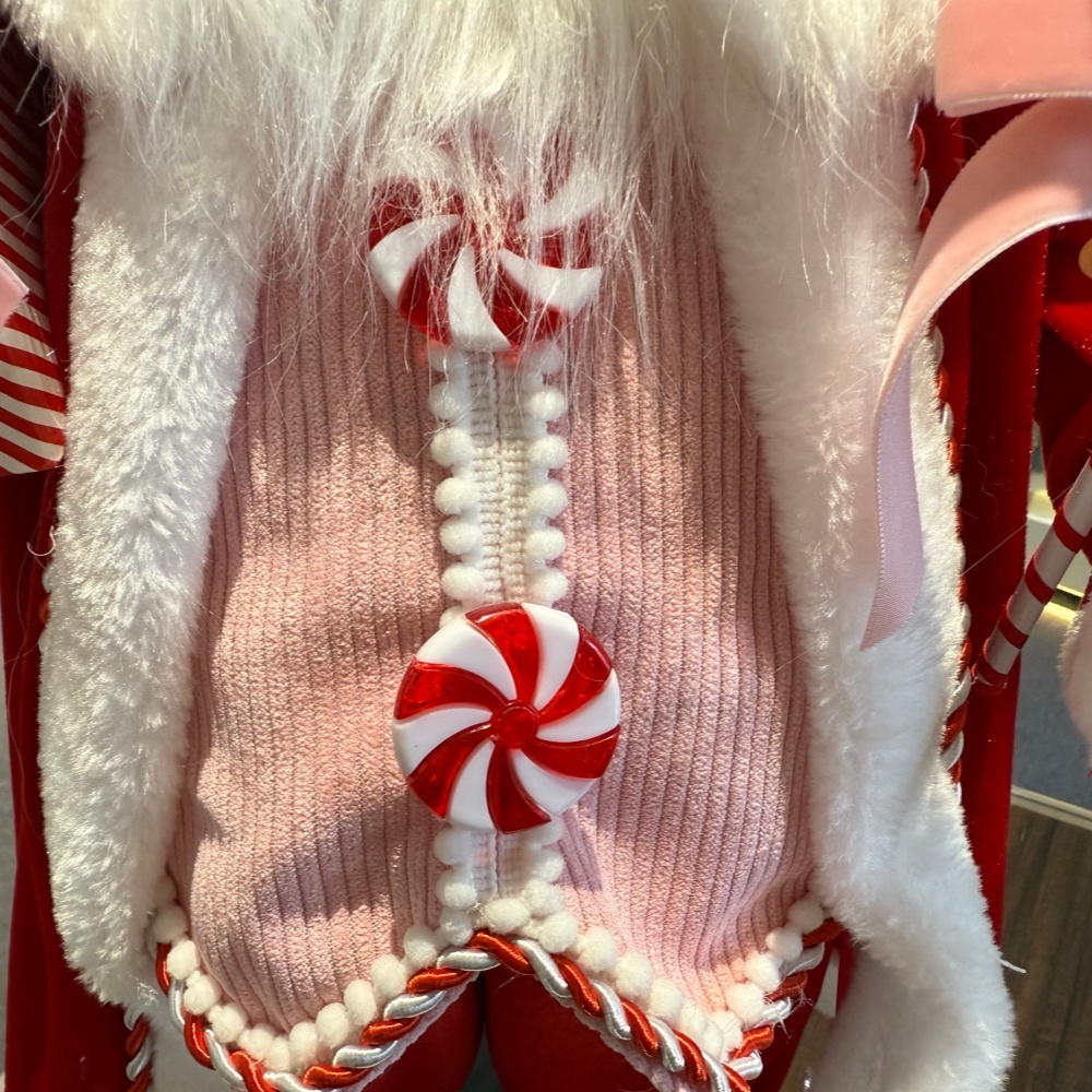 45cm Xmas Handmade Luxury Santa Claus Doll with Christmas Gift Box And Candy Handicraft Plush Santa Claus Indoor Decoration