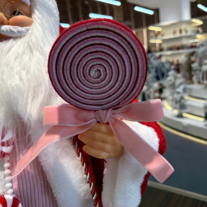 45cm Xmas Handmade Luxury Santa Claus Doll with Christmas Gift Box And Candy Handicraft Plush Santa Claus Indoor Decoration