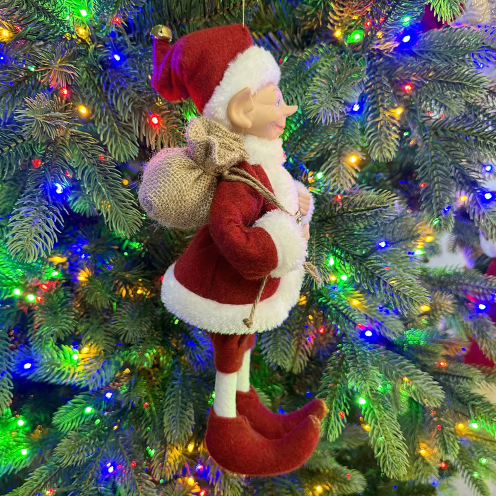 2027 New Style Christmas 30CM Elf Gnome Fabric Pendant Eco Friendly Durable Reusable Indoor Hanging Decor Factory Wholesale