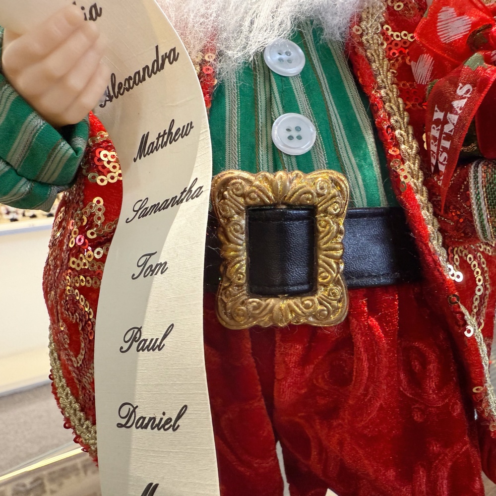 45cm Xmas Handmade Luxury Santa Claus Doll with Christmas Ball And Gift Box Handicraft Santa Claus Indoor Decoration