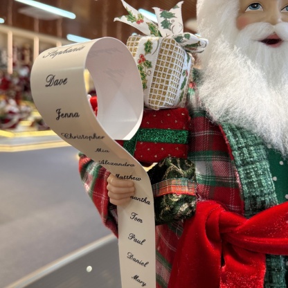 45cm Xmas Handmade Luxury Pajamas Santa Claus Doll with Christmas Gift Box And Wristwatch Handicraft Plush Santa Claus Indoor Decoration