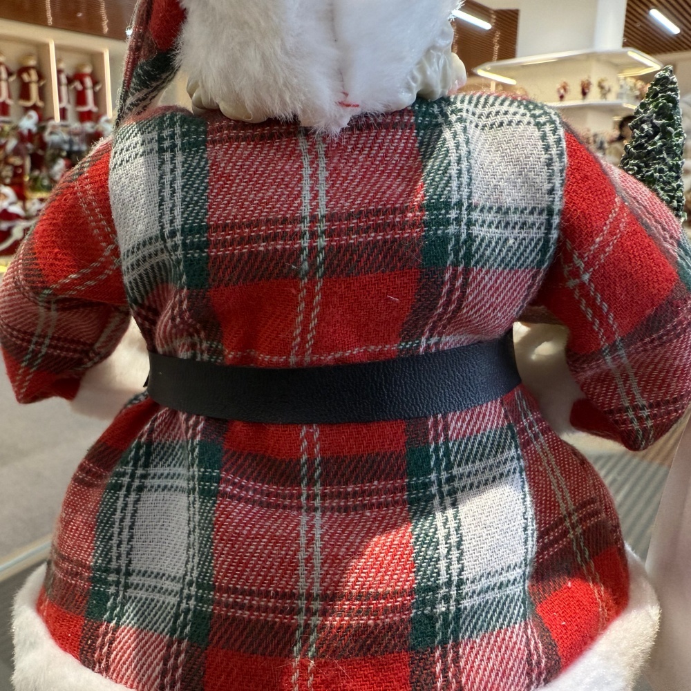 11Inch Xmas Handmade Resin Santa Claus Doll with Snowman Handicraft Polyresin Santa Claus Indoor Decoration