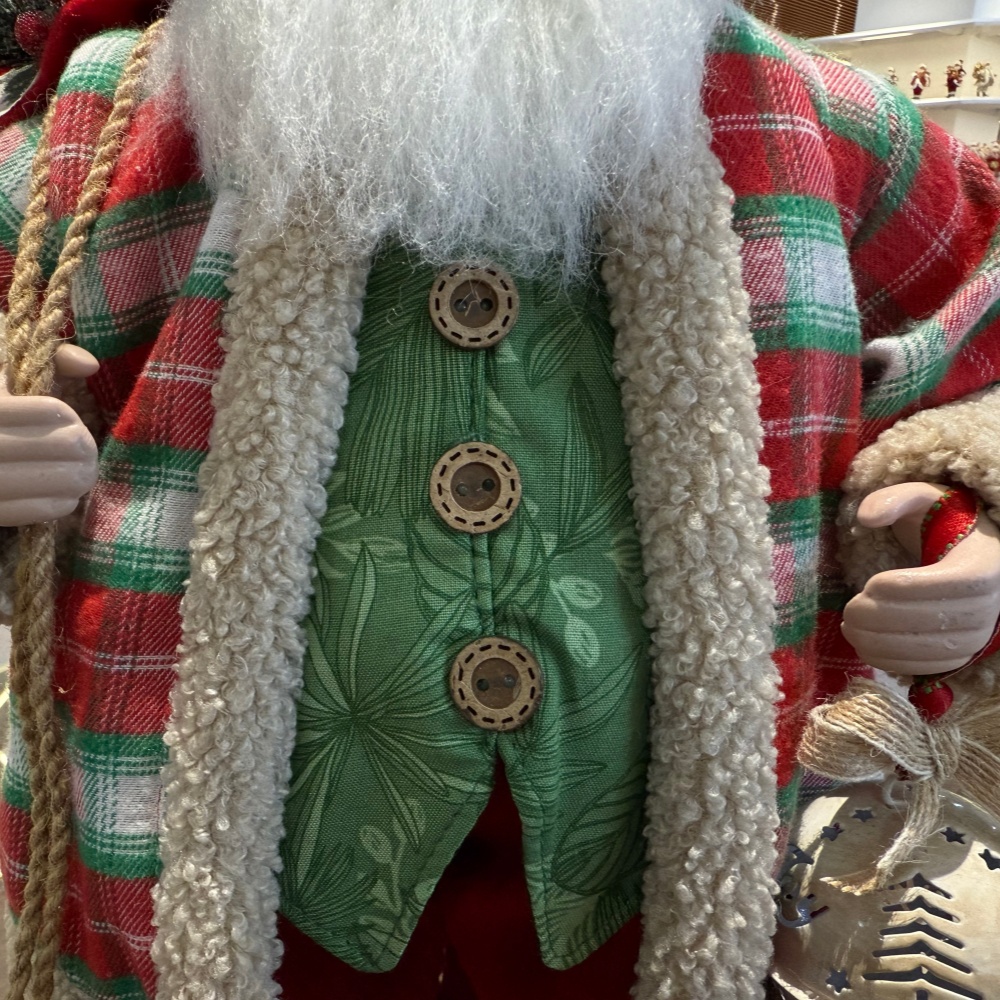 45cm Xmas Handmade Luxury Santa Claus Doll with Christmas Gift Bag Handicraft Santa Claus Indoor Decoration