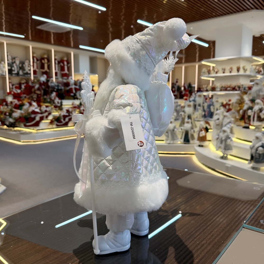 45cm Xmas Handmade Luxury Santa Claus Doll with Christmas Gift Bag Handicraft Santa Claus Indoor Decoration