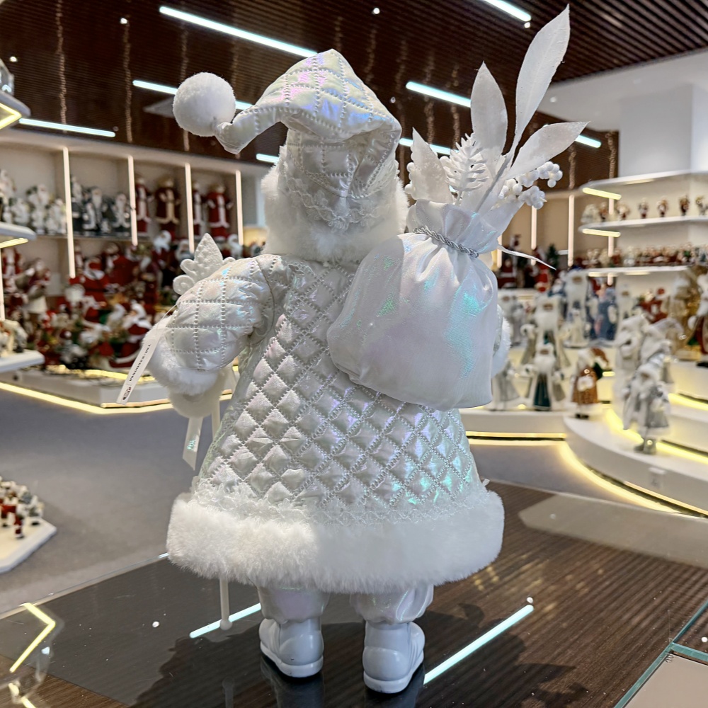 45cm Xmas Handmade Luxury Santa Claus Doll with Christmas Gift Bag Handicraft Santa Claus Indoor Decoration