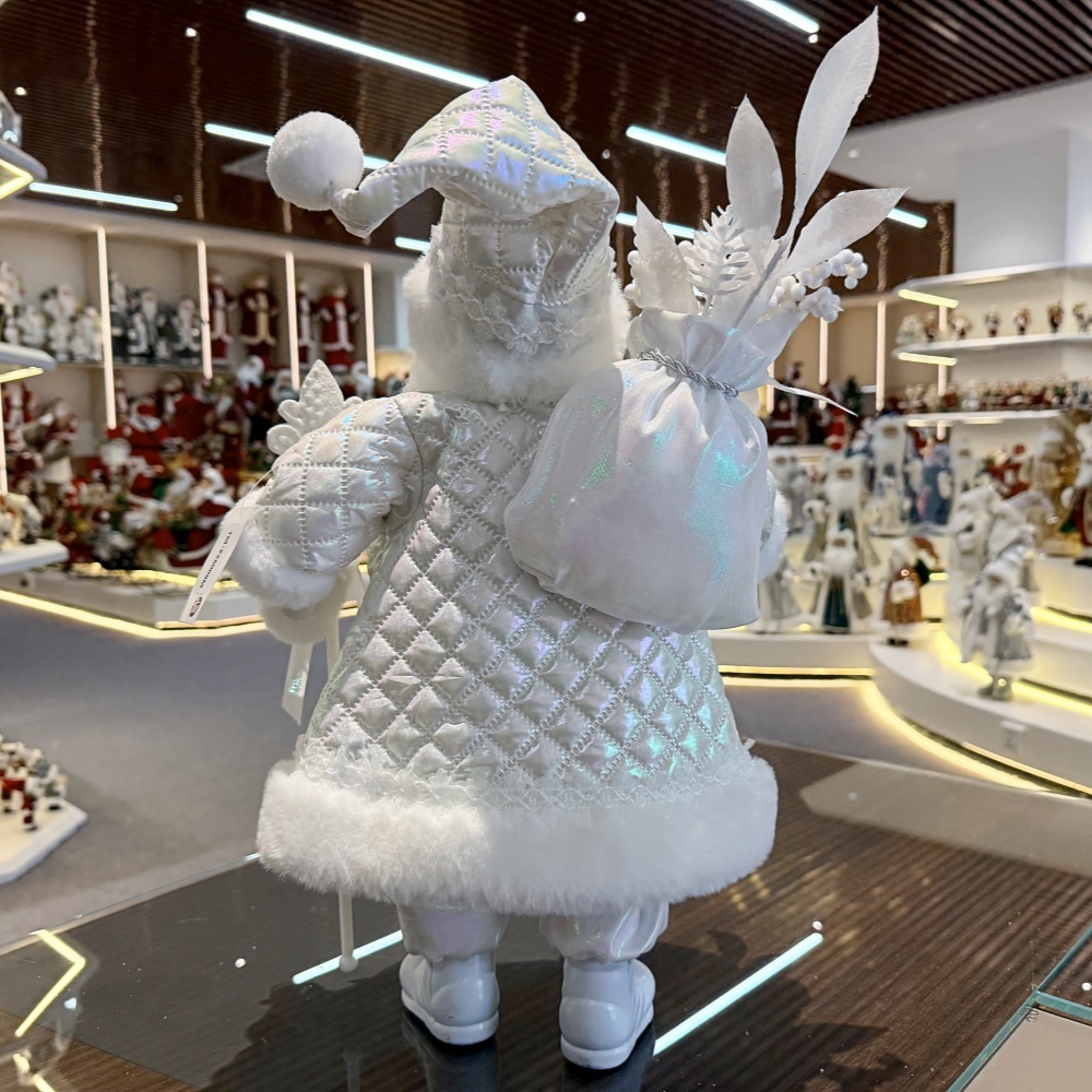 45cm Xmas Handmade Luxury Santa Claus Doll with Christmas Gift Bag Handicraft Santa Claus Indoor Decoration