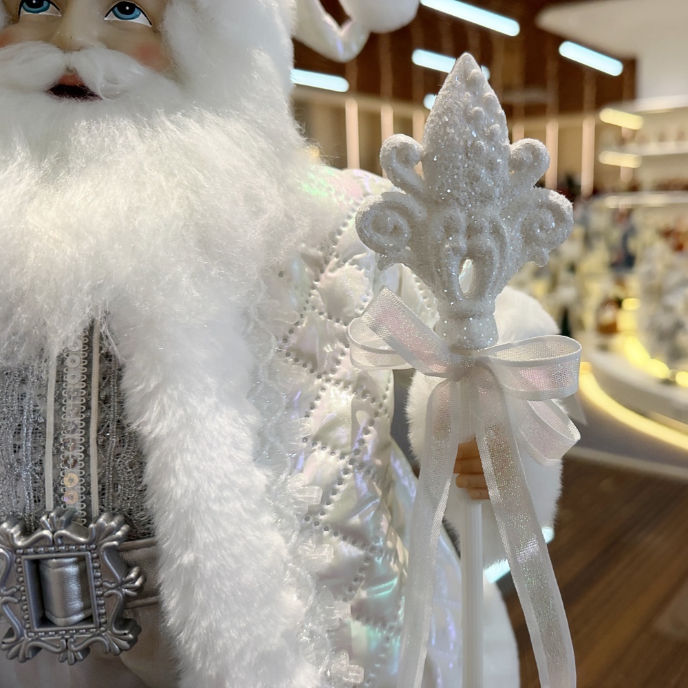 45cm Xmas Handmade Luxury Santa Claus Doll with Christmas Gift Bag Handicraft Santa Claus Indoor Decoration