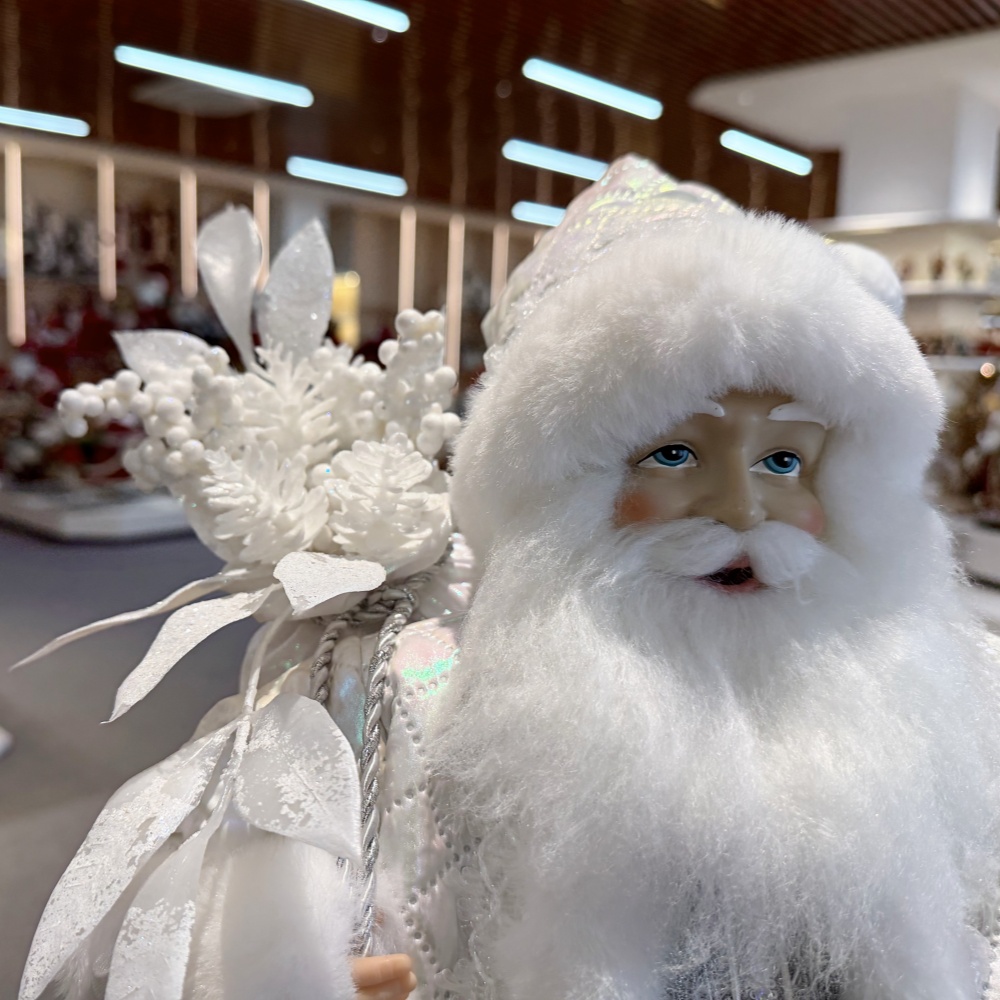 45cm Xmas Handmade Luxury Santa Claus Doll with Christmas Gift Bag Handicraft Santa Claus Indoor Decoration