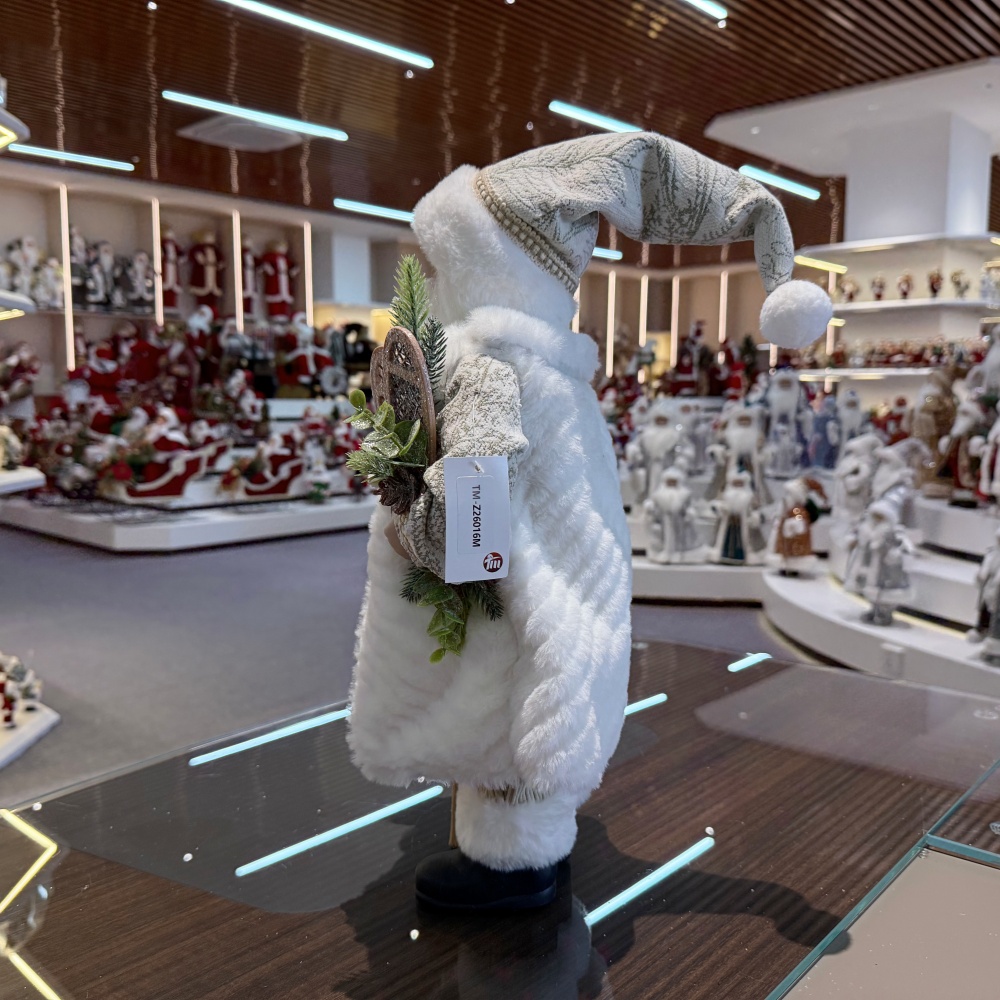 45cm Xmas Handmade Luxury Santa Claus Doll with Christmas Gift Bag Handicraft Santa Claus Indoor Decoration