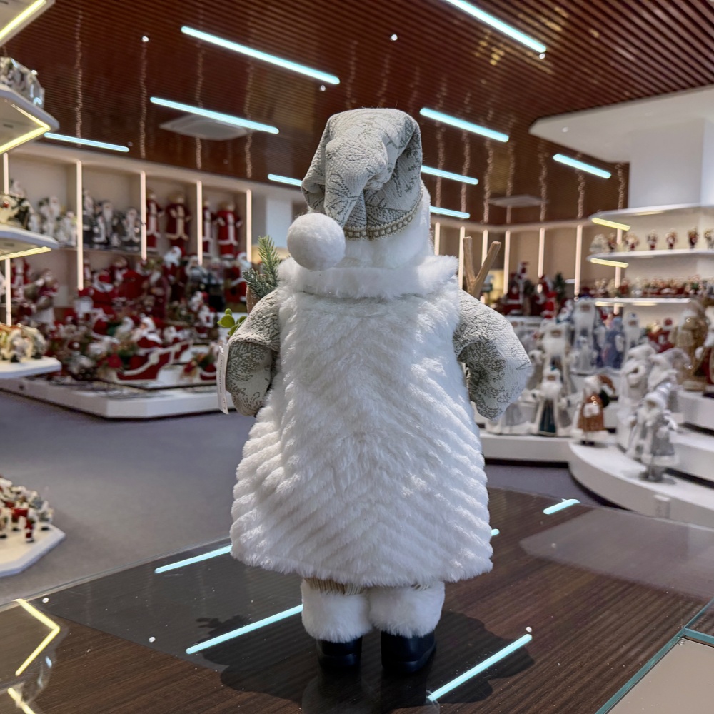 45cm Xmas Handmade Luxury Santa Claus Doll with Christmas Gift Bag Handicraft Santa Claus Indoor Decoration