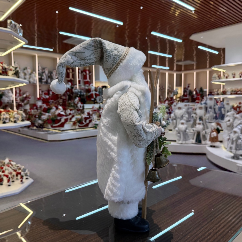 45cm Xmas Handmade Luxury Santa Claus Doll with Christmas Gift Bag Handicraft Santa Claus Indoor Decoration