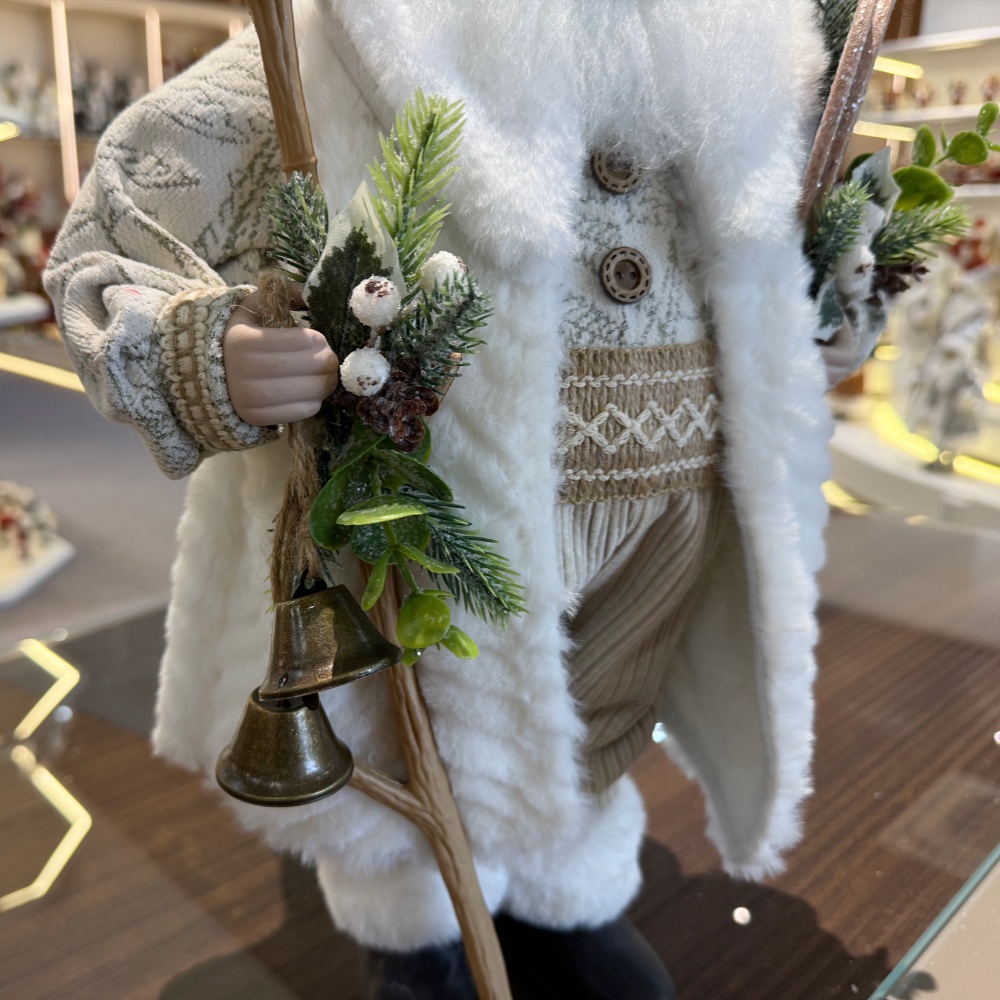 45cm Xmas Handmade Luxury Santa Claus Doll with Christmas Gift Bag Handicraft Santa Claus Indoor Decoration