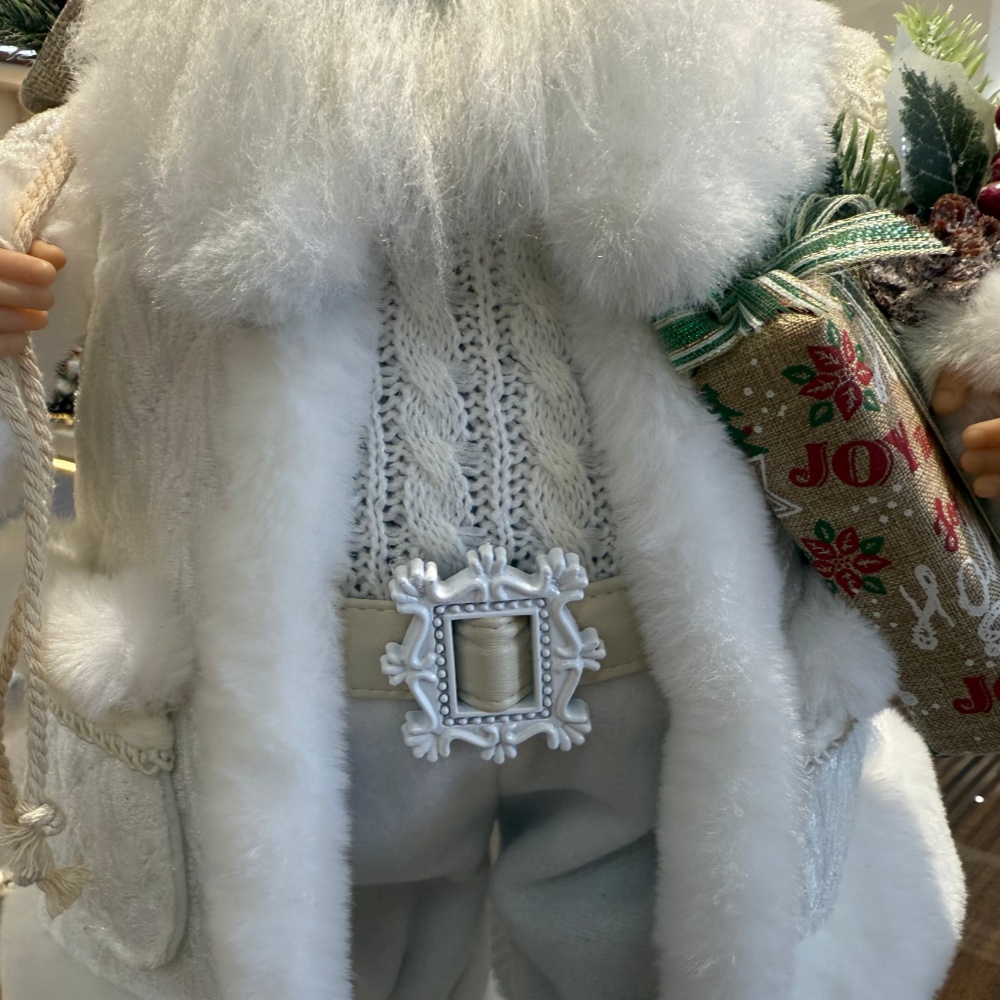 45cm Xmas Handmade Luxury Santa Claus Doll with Christmas Gift Bag Handicraft Santa Claus Indoor Decoration