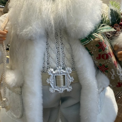 45cm Xmas Handmade Luxury Santa Claus Doll with Christmas Gift Bag Handicraft Santa Claus Indoor Decoration