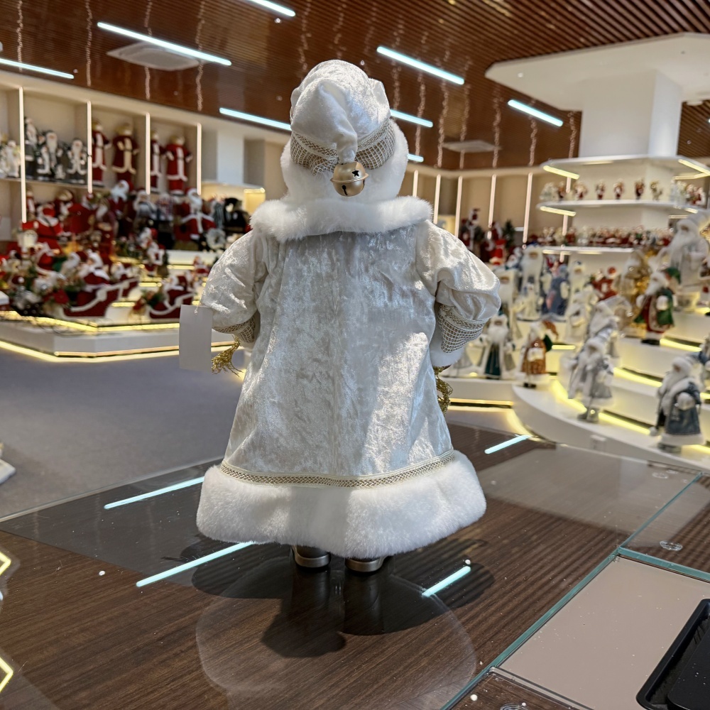 45cm Xmas Handmade Luxury Santa Claus Doll with Christmas Decoration Balls Christmas Gift Box Handicraft Santa Claus Indoor Decoration