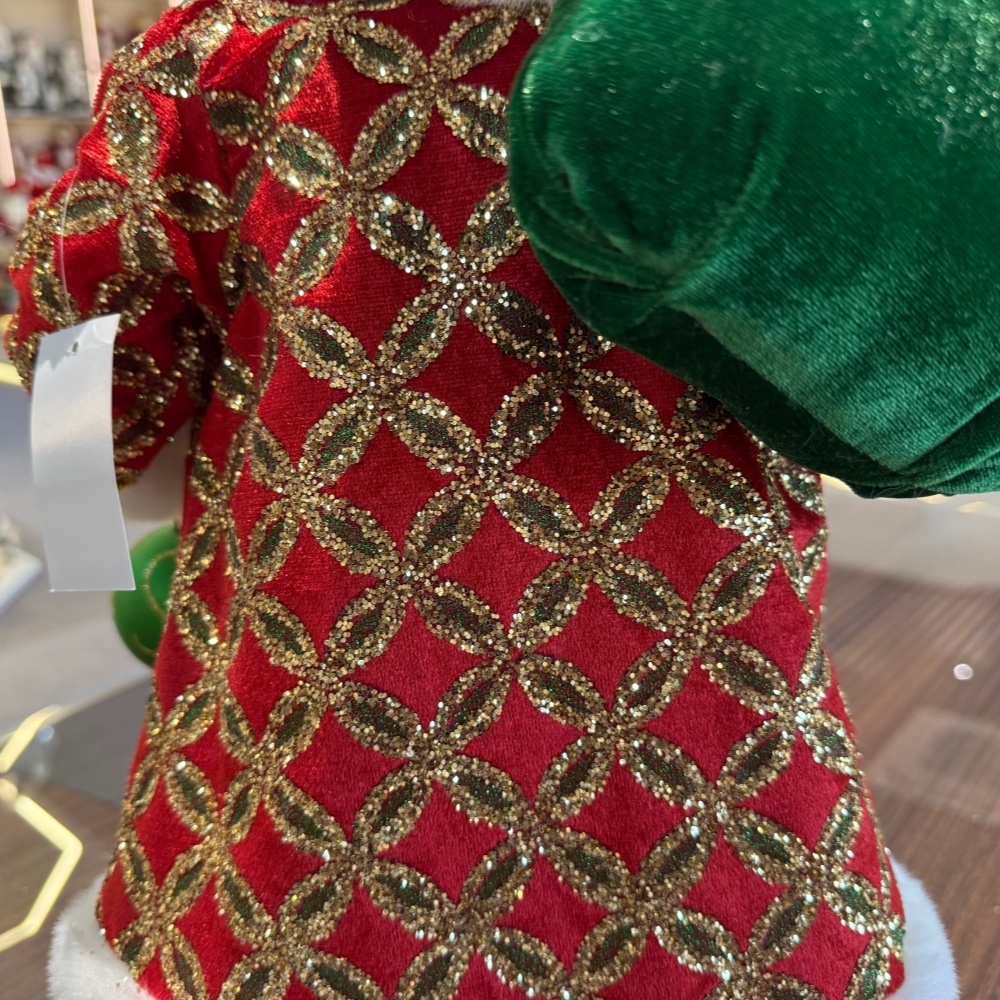 45cm Xmas Handmade Luxury Santa Claus Doll With Christmas Ball And Gift Bag Handicraft Plush Santa Claus Indoor Decoration