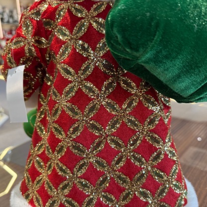 45cm Xmas Handmade Luxury Santa Claus Doll With Christmas Ball And Gift Bag Handicraft Plush Santa Claus Indoor Decoration