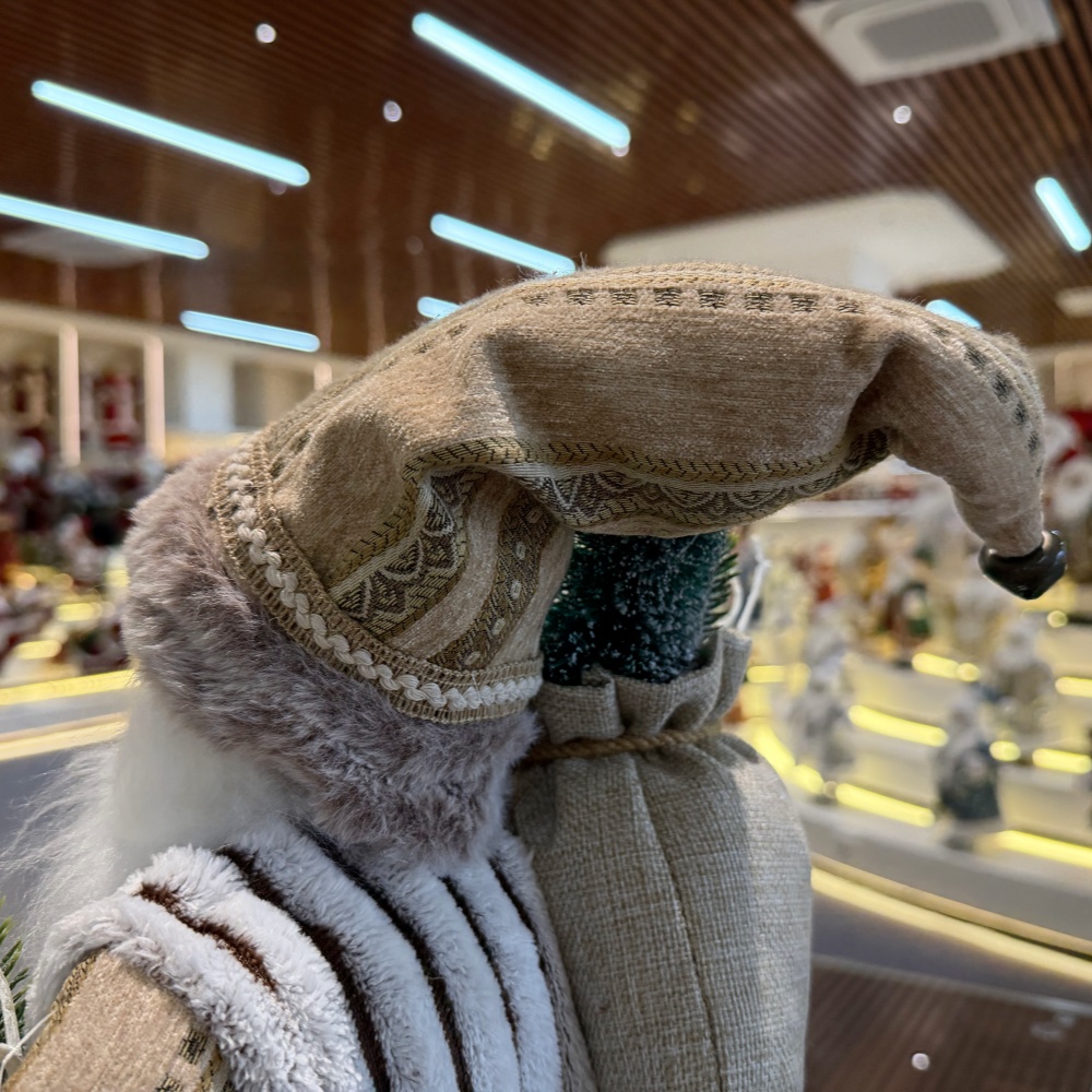 45cm Xmas Handmade Luxury Santa Claus Doll With Christmas Gift Box and Bag Handicraft Plush Santa Claus Indoor Decoration