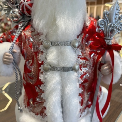 45cm Xmas Handmade Luxury Santa Claus Doll with Christmas Gift Bag Handicraft Plush Santa Claus Indoor Decoration