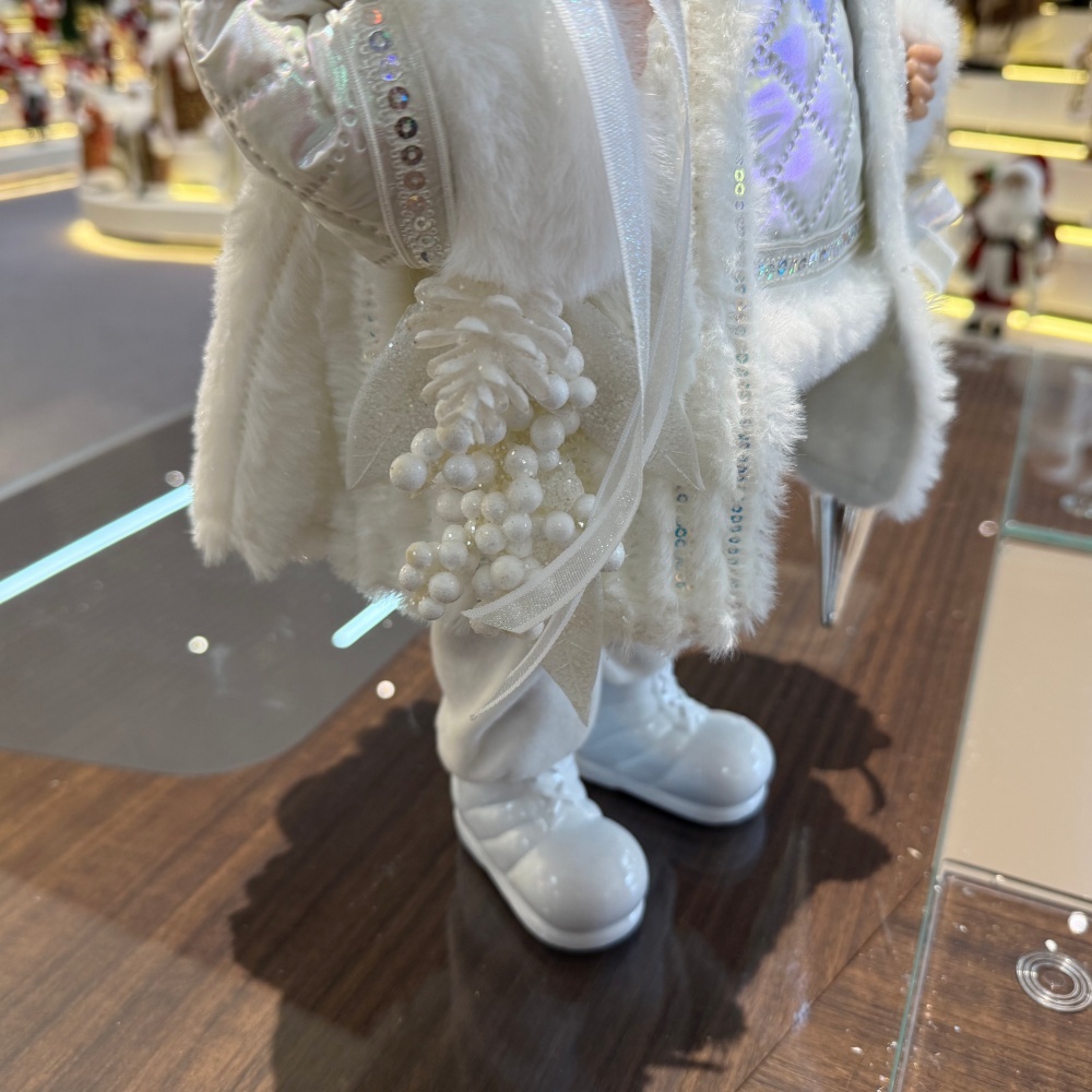 45cm Xmas Handmade Luxury Santa Claus Doll with Christmas Ball Handicraft Plush Santa Claus Indoor Decoration