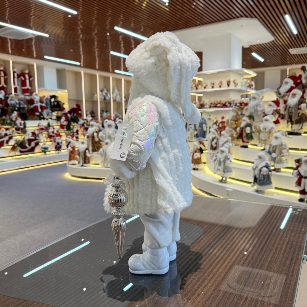 45cm Xmas Handmade Luxury Santa Claus Doll with Christmas Ball Handicraft Plush Santa Claus Indoor Decoration