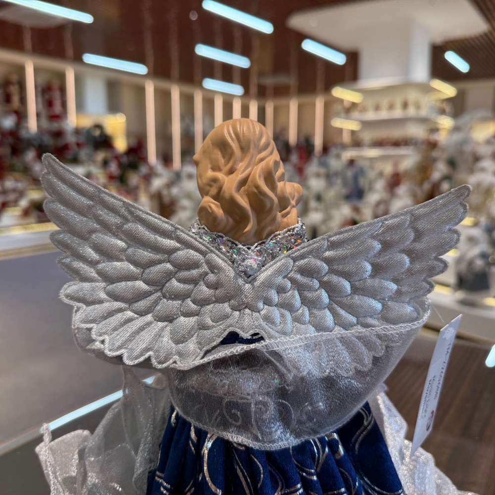 30CM Luxury Christmas Angel Ornaments Decorations Tree Topper Handmade Angel Figurines Collection Doll Holiday Festival